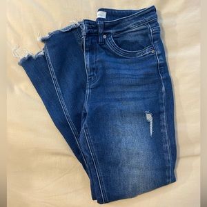 KANCAN EVANGELINE HIGH RISE ANKLE SKINNY JEANS